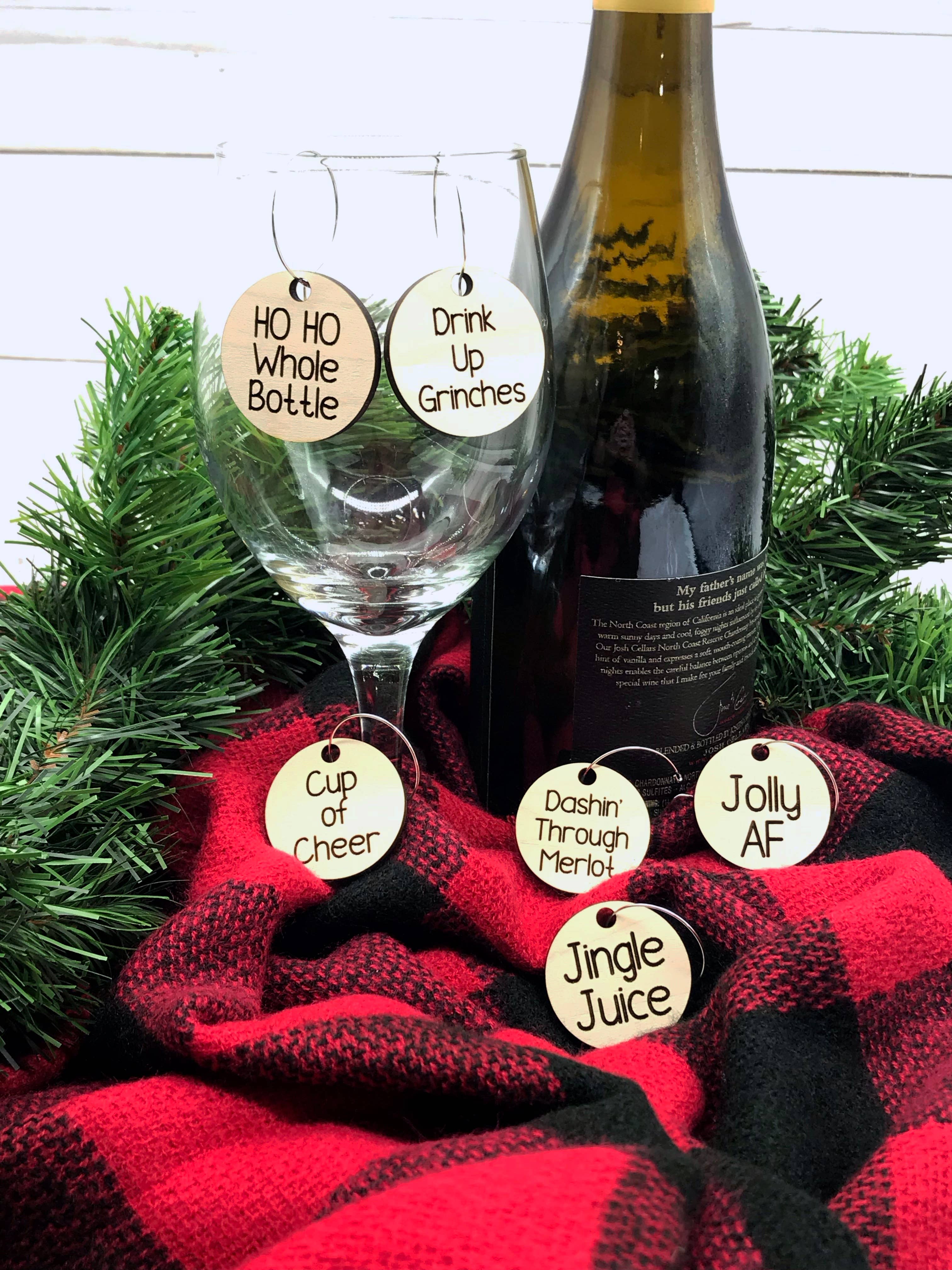 Falcon Ridge Designs LLC - Wholesale Wine Charm - Christmas Wine Charms, Funny Wine Charms set of 60