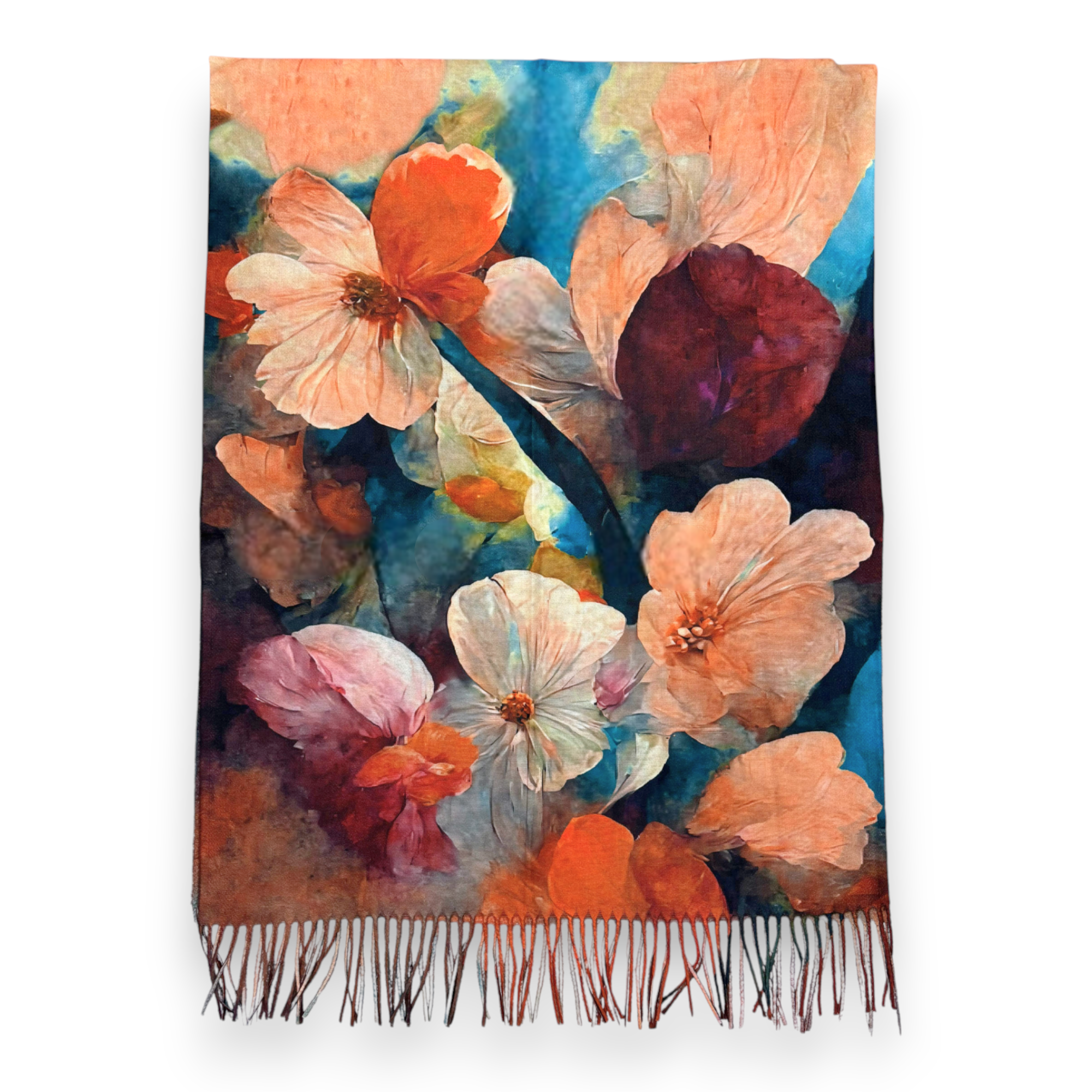 Lili Scarves (US Duty Free) - Wholesale Scarf - Women's - Big Flower Wool Blend Digital Print Scarf5
