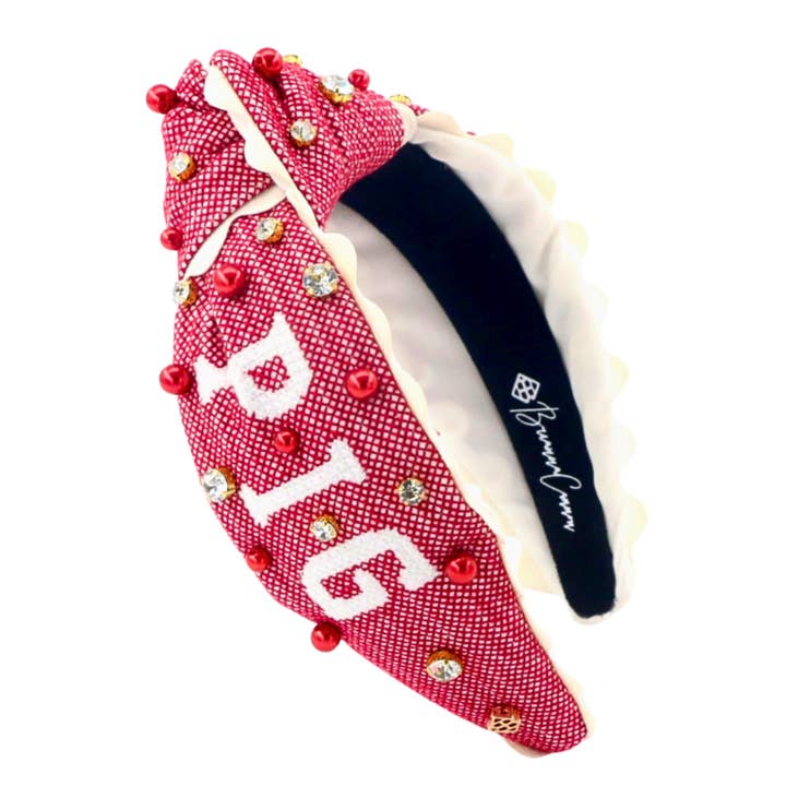 Arkansas Adult Size WOOO PIG Cross Stitch Headband for wholesale by Brianna Cannon