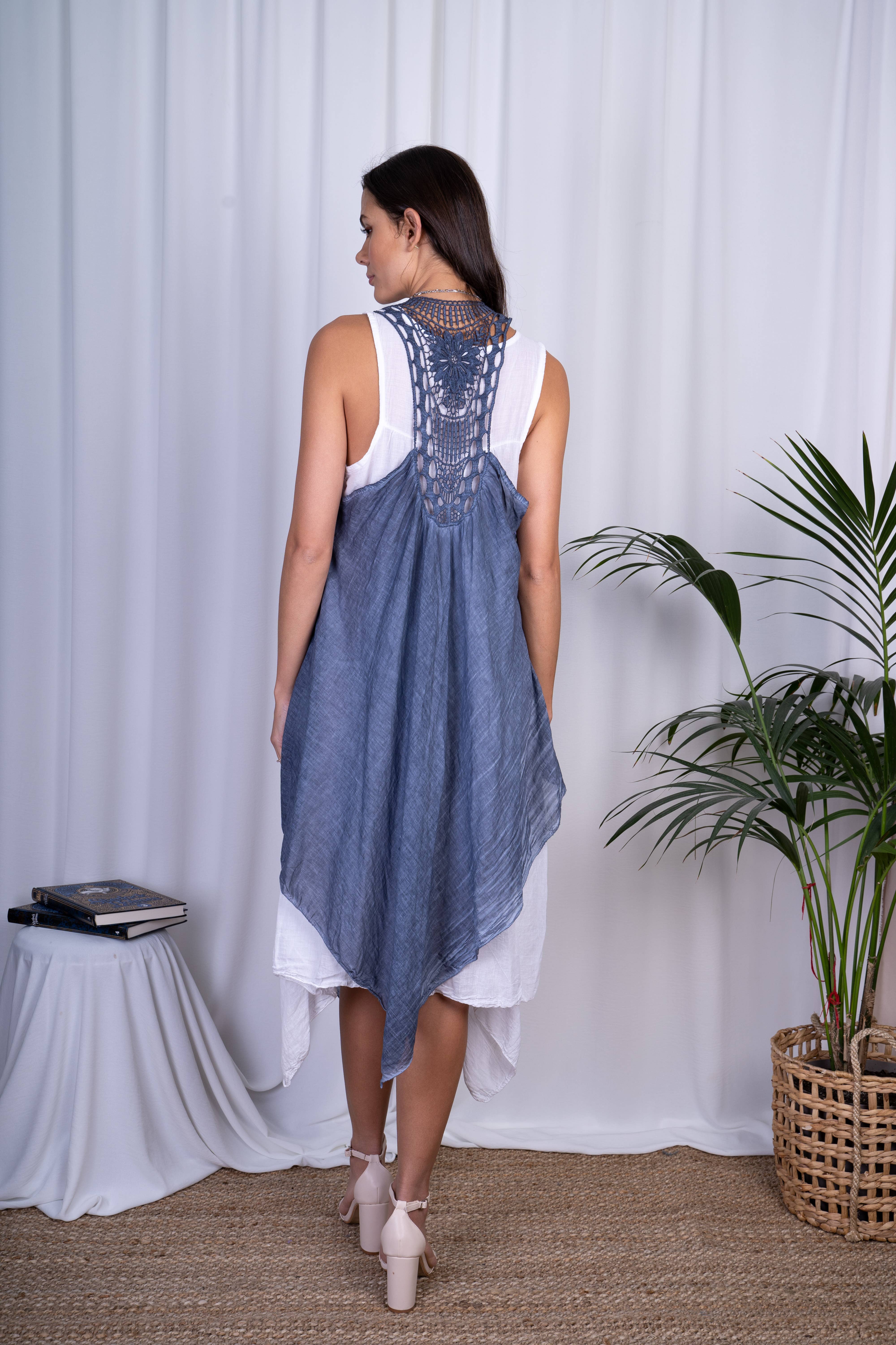 ORNELLA PARIS - Wholesale Dress - Women's - Two piece lace back dress set BLL-R10753