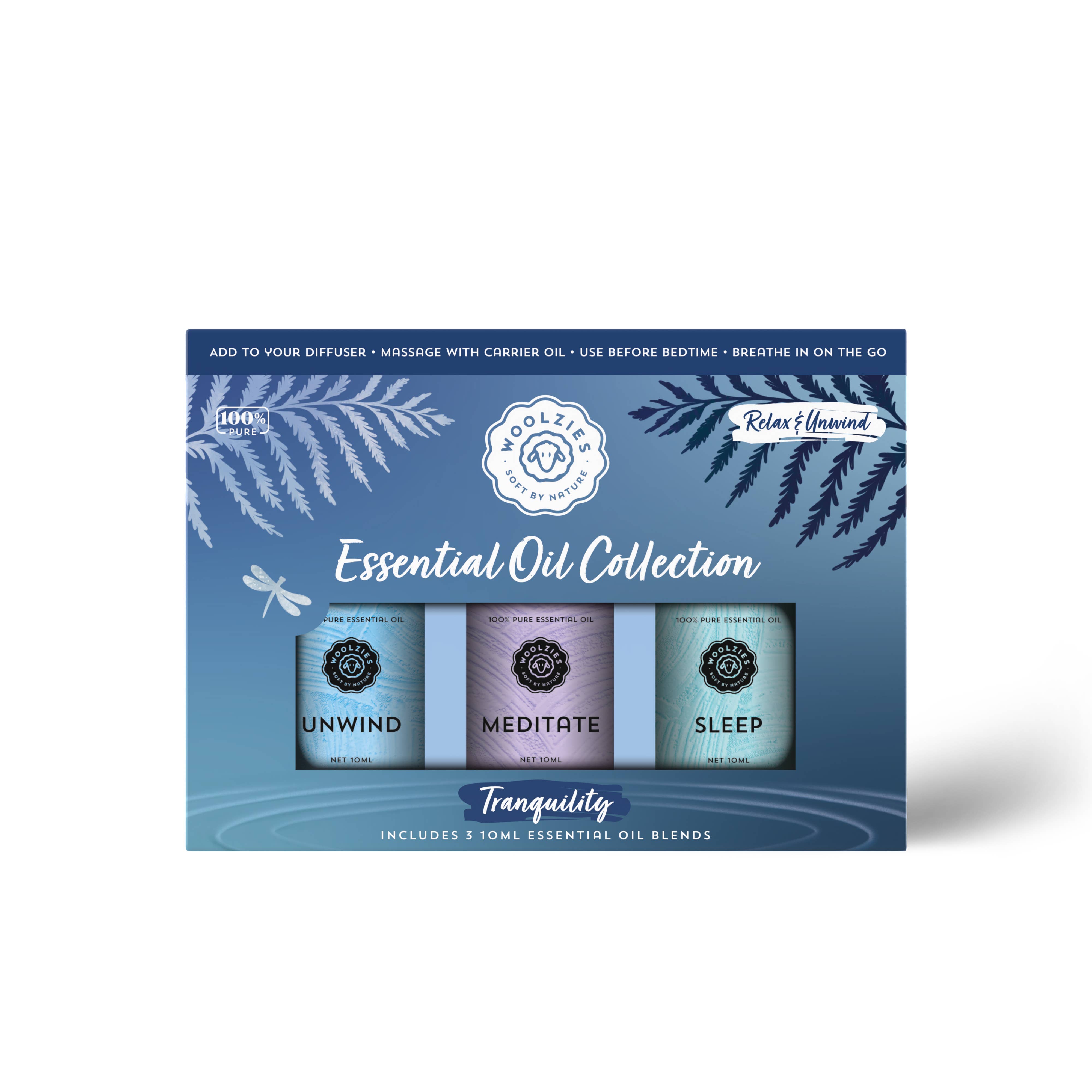 Woolzies - Wholesale Etherische olie - Tranquility Essentiële Olie Collectie – 3x10ml3