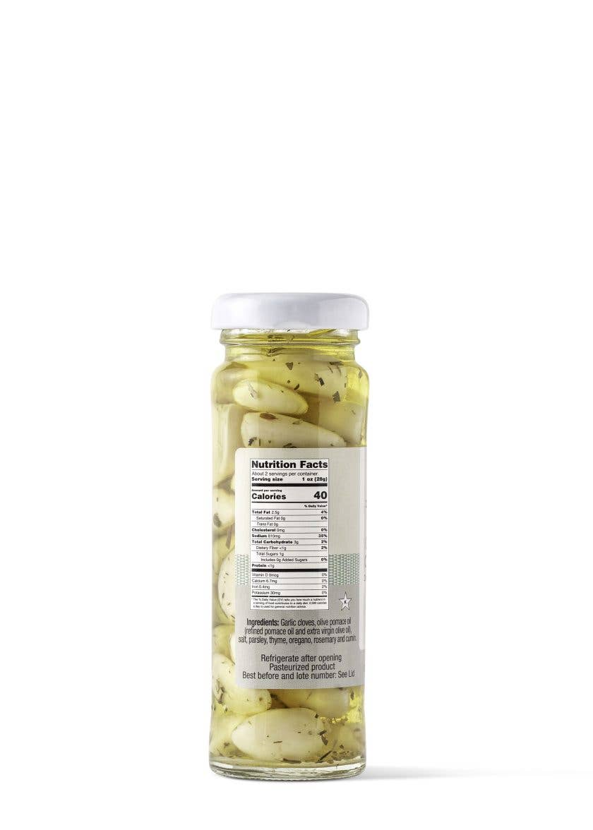 Zibari Foods – wholesale Inlagda grönsaker – Vitlöksklyftor i (olivolja) olja med örter1