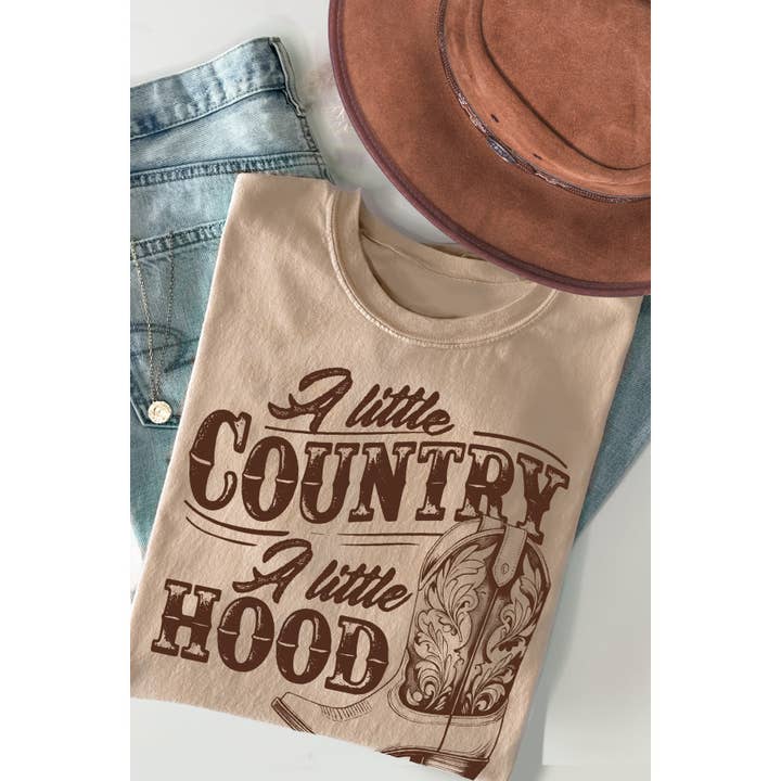 Camiseta de manga corta A Little Country A Little Hood para venta al por mayor de Amused by Blue
