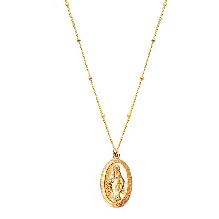 Collier Virgin De Guadalupe pour la vente par Warrior By Naomi