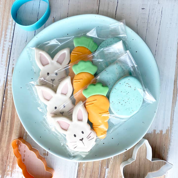 R&M International - Wholesale Cookie Cutter - Easter 3 PC Color Cookie Cutter Carded Set