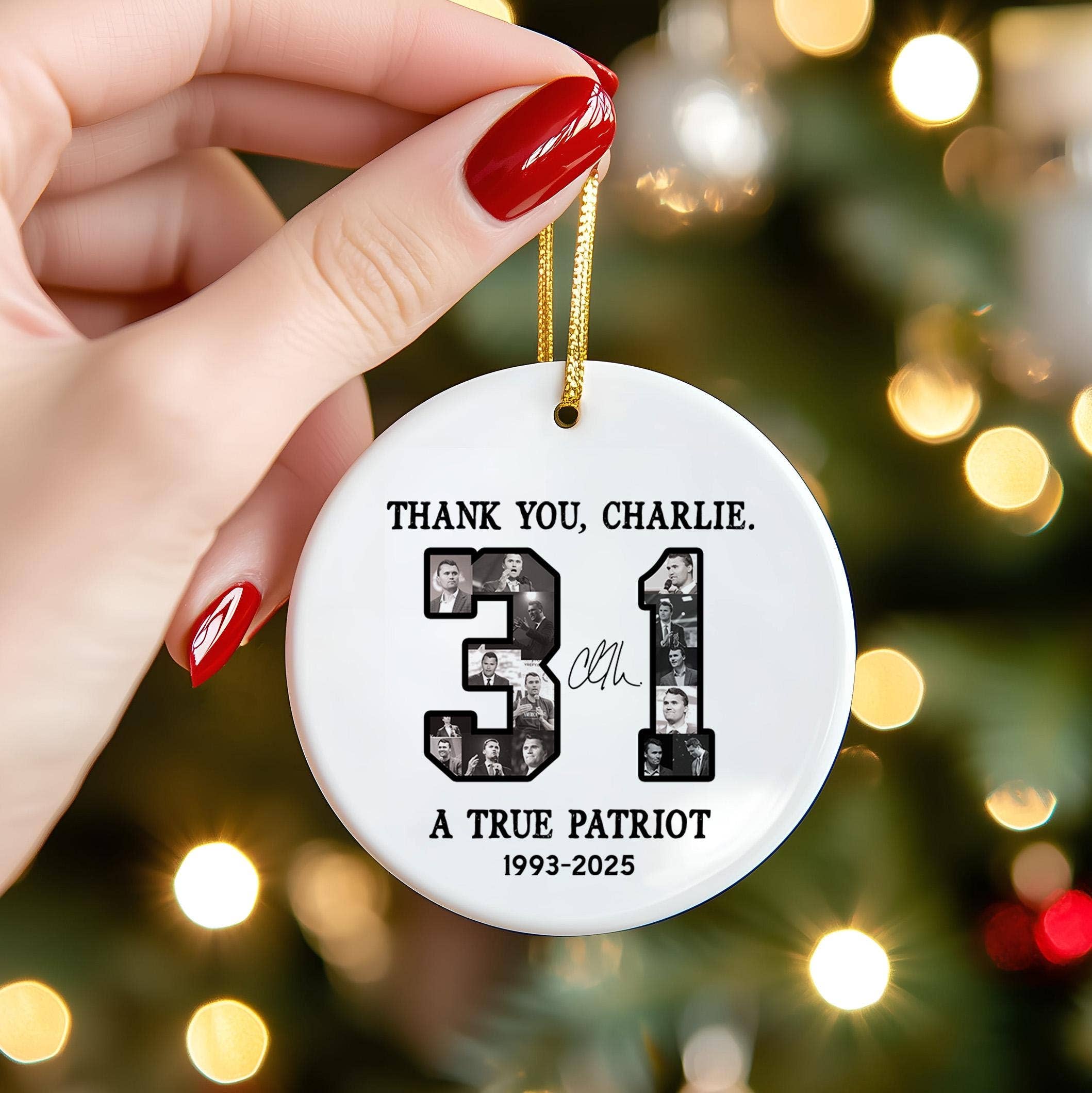 Embrova – Großhandel Verzierung – Charlie-Kirk-Gedenkornament, RIP Kirk 2025 Ornament4