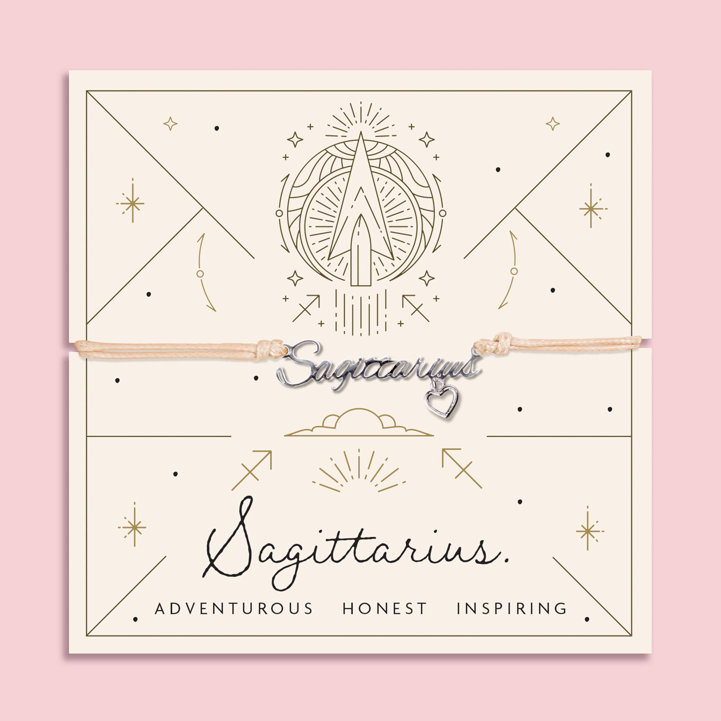 Letterbox Love Bracelets - Wholesale Charm/Dangle Bracelet - Sagittarius Zodiac Star sign Bracelet - Astrology Jewellery0