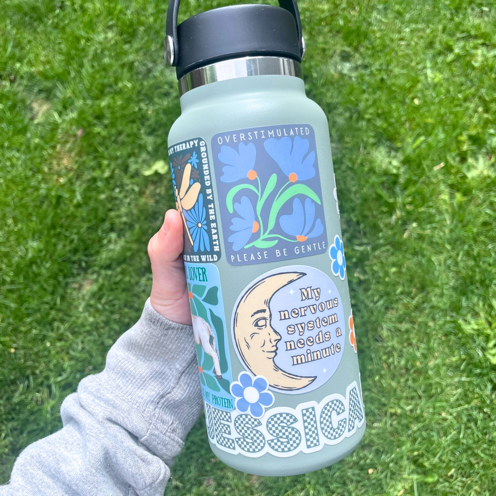 Mindful over Mind Full – Engroshandel Klistermærke – Take a Deep Breath-klistermærke | Mental sundhedsklistermærke | Beroligelse4