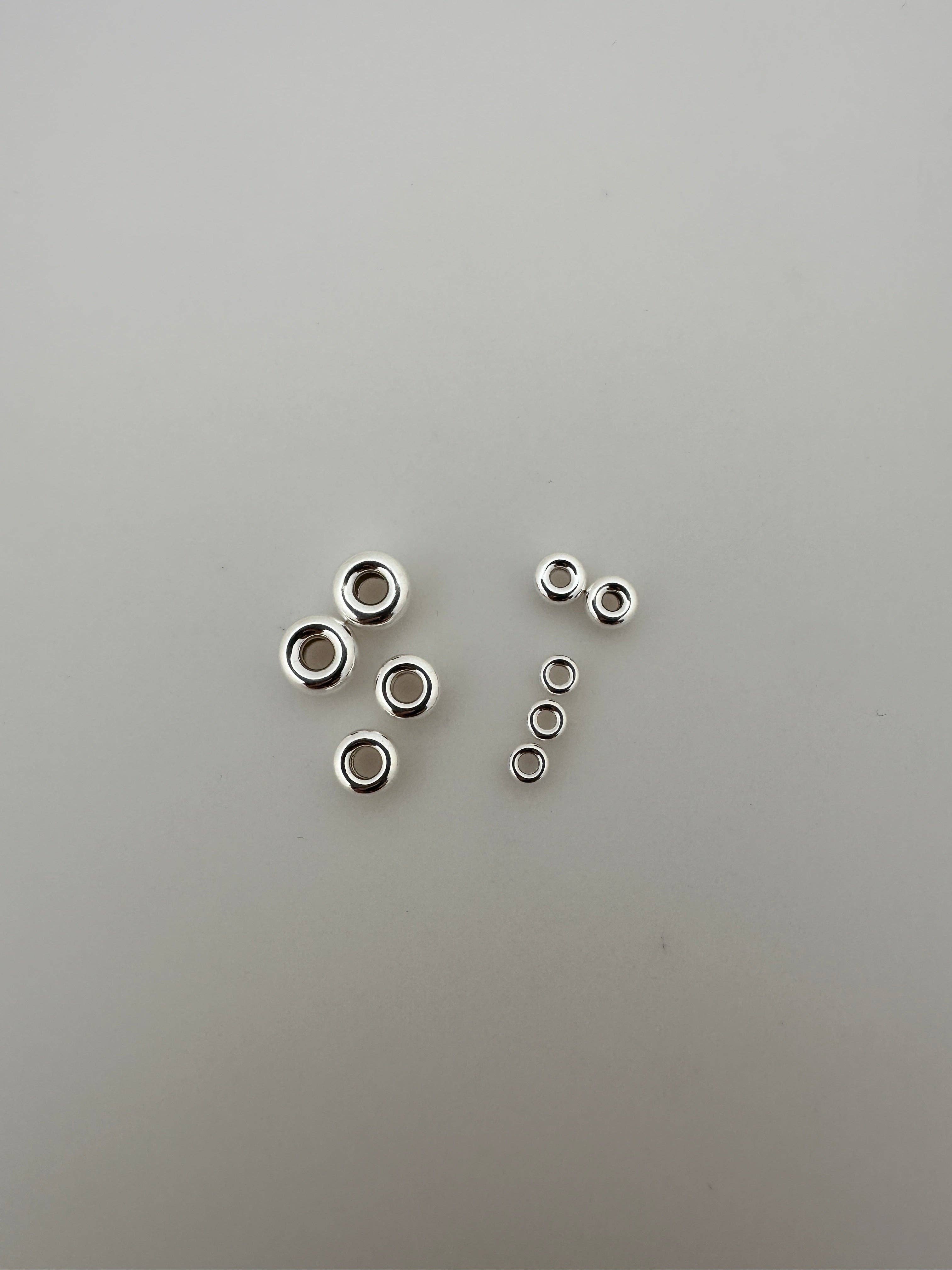 Purity Beads - Wholesale Beads - 925 Sterling Silver Rondelle Spacer Beads | Shiny and Smooth Rondelle Spacers Beads | 5,10,15 and 30Pcs. Per Pack | Available Four Size |1