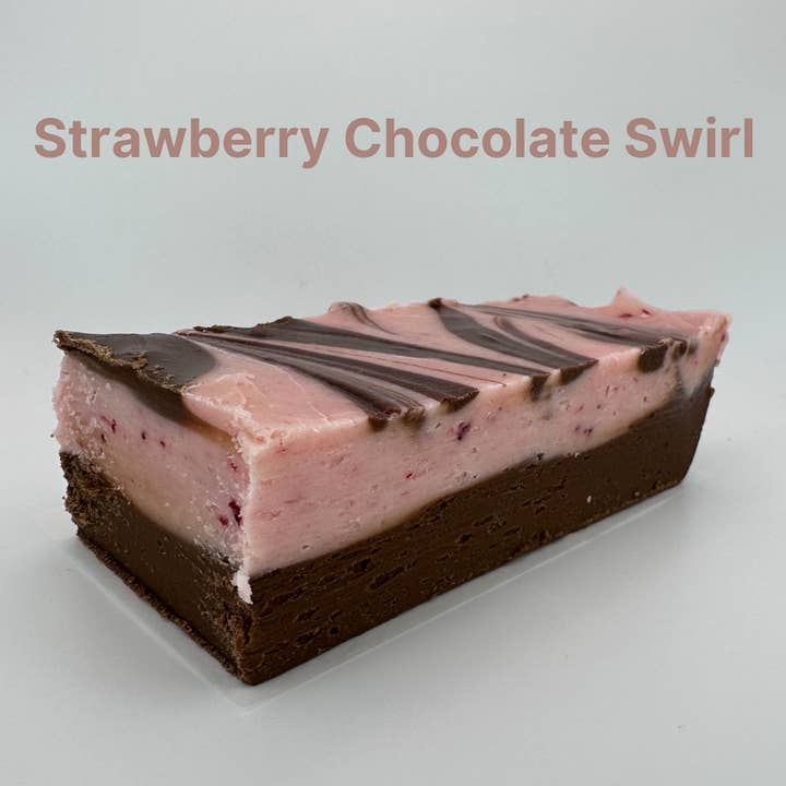 Strawberry Chocolate Fudge (3 lb Slab) for wholesale by Nick's Wicked Tasty Fudge LLC