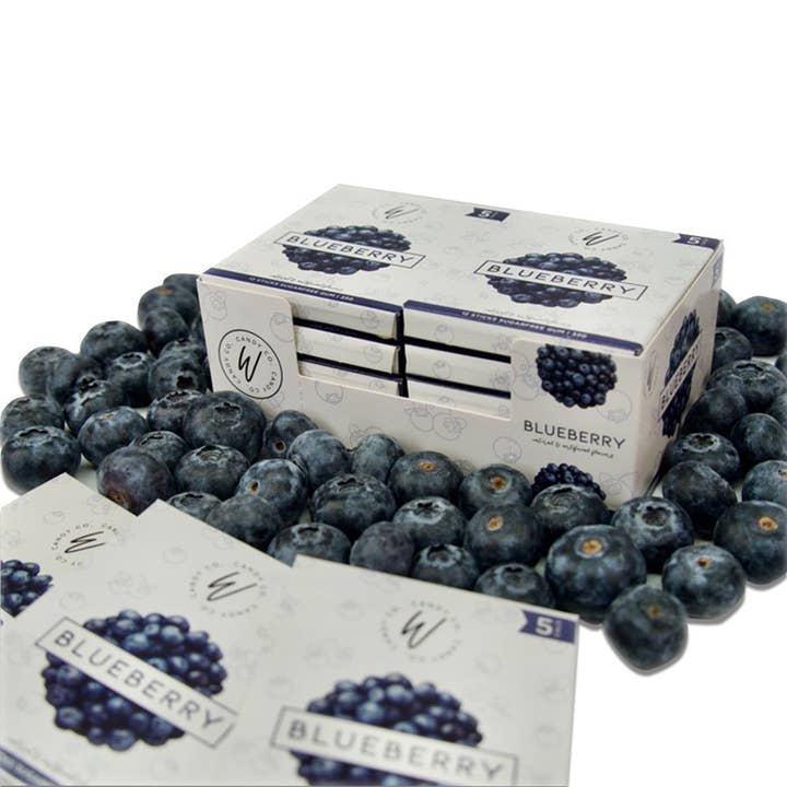 Worth It Candy – Großhandel Kaugummi – Worth It Kaugummi ohne Zucker, Blaubeere, 10er-Pack