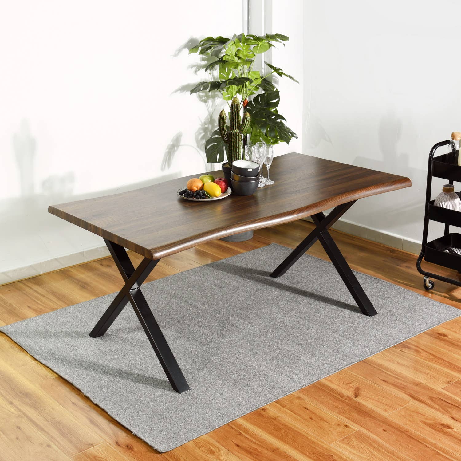 39F Inc. - Wholesale Side Table - 63in Dining Table with Wave-Edge for Family Christmas7