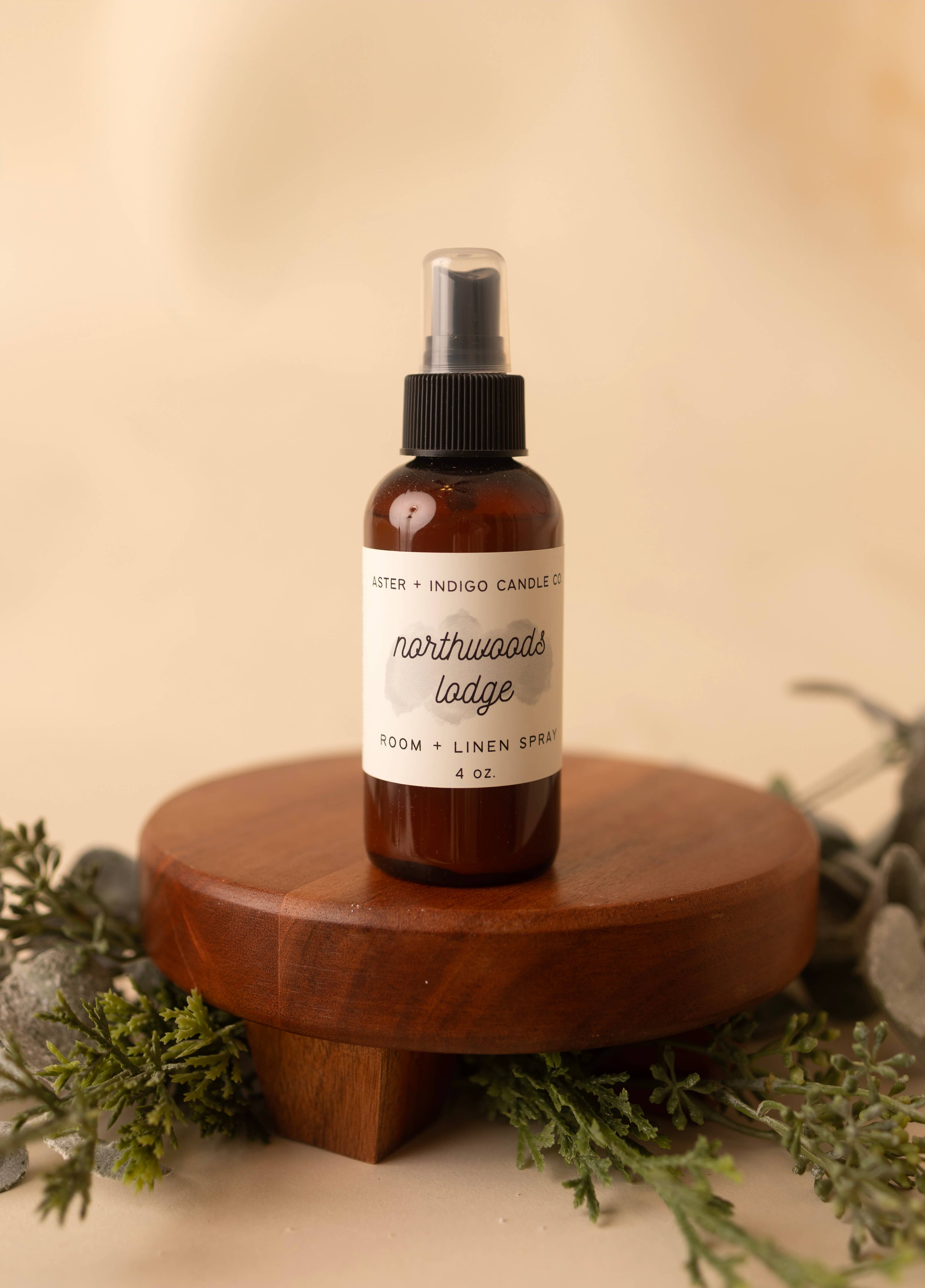 Aster + Indigo Candle Co. - Wholesale Room & Linen Spray - Northwoods Lodge | Christmas/Winter Room + Linen Spray | 4oz0