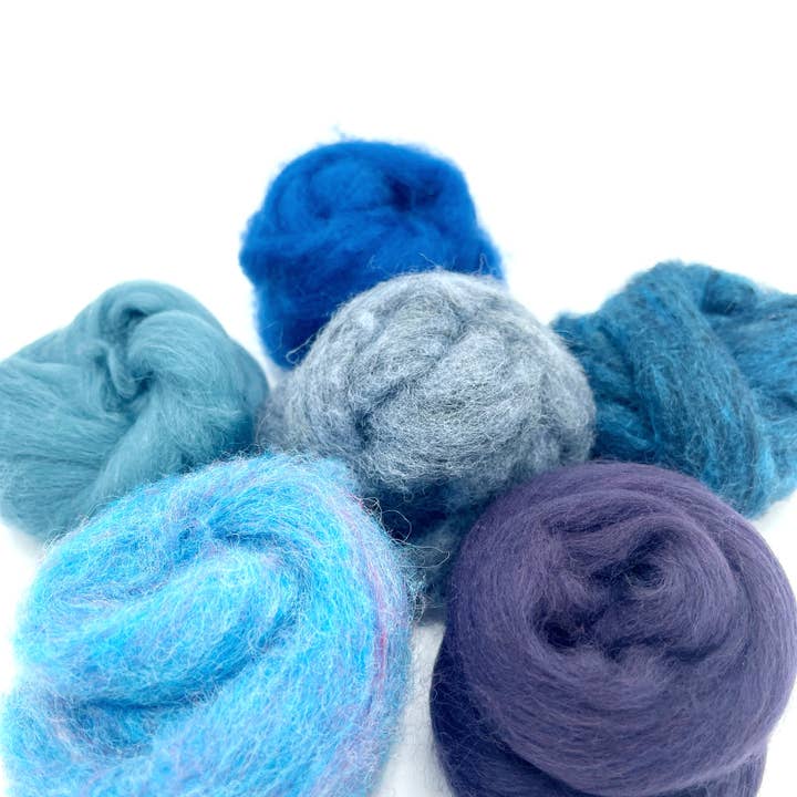 Feather Felts – wholesale Craft supplies – Sea - Wool Bundle4