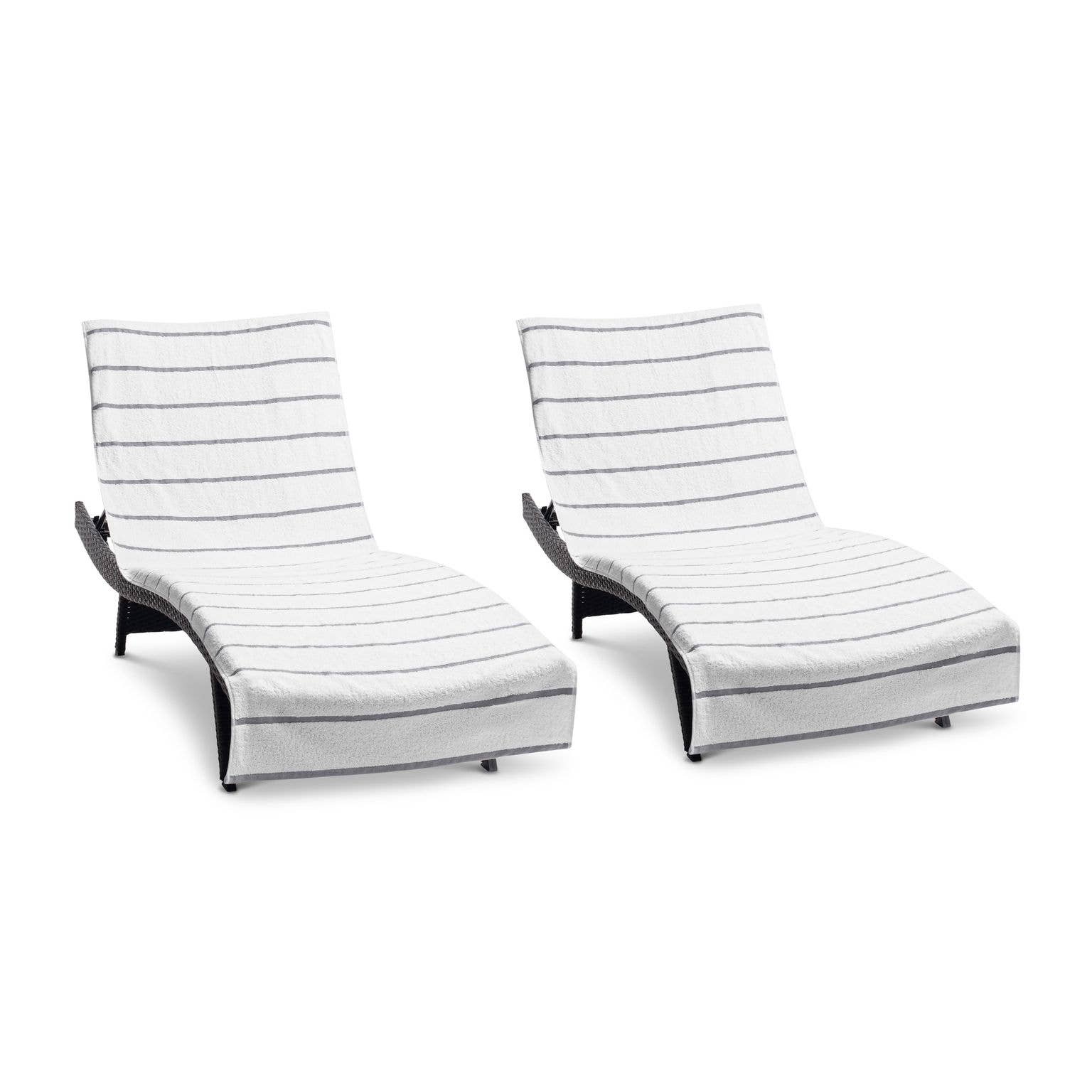 Arkwright Home - Wholesale Beach Towel - 2 Pack of Chaise Lounge Chair Towels, Fitted Pocket34