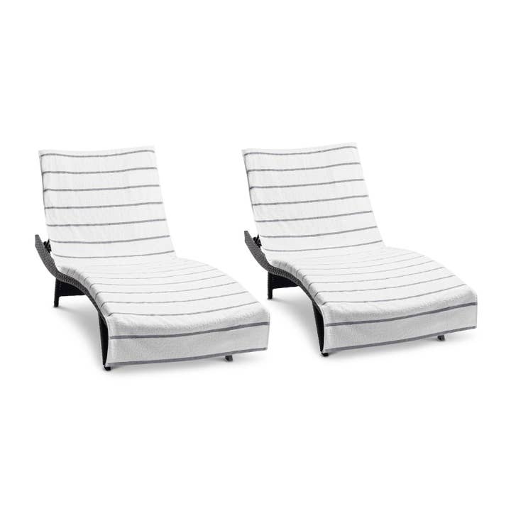 Arkwright Home - Wholesale Beach Towel - 2 Pack of Chaise Lounge Chair Towels, Fitted Pocket34