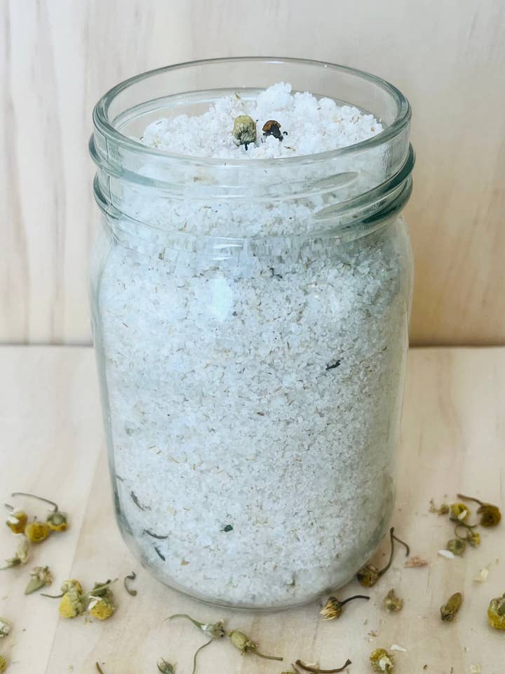 Vegan Milk Tea Spa Soak | Serene Bath Salt ft. Ashwagandha, Frankicense, & Myrrh for wholesale by Effervesce