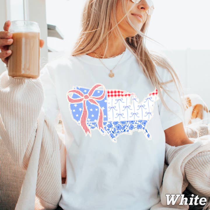 Shoppe SHC - Wholesale T-Shirt (Graphic) - Women's - Coquette American July 4th Graphic Shirt | Comfort Colors