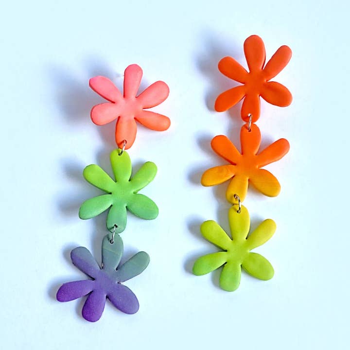 Handmade Polymer Clay Pride Earrings for wholesale by Kismet Designs