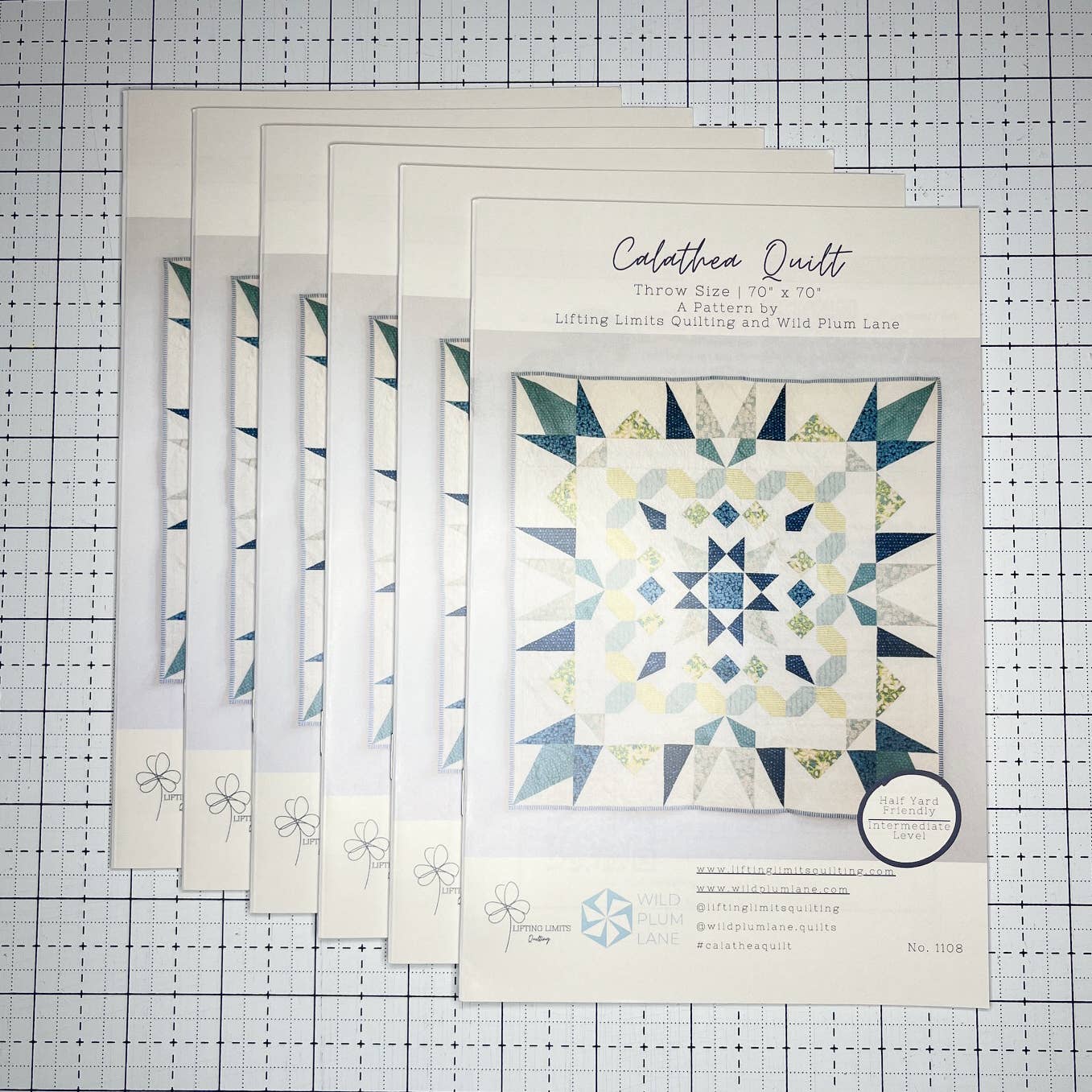 Wild Plum Lane - Wholesale Sewing Needles - Calathea Quilt Pattern - Printed6