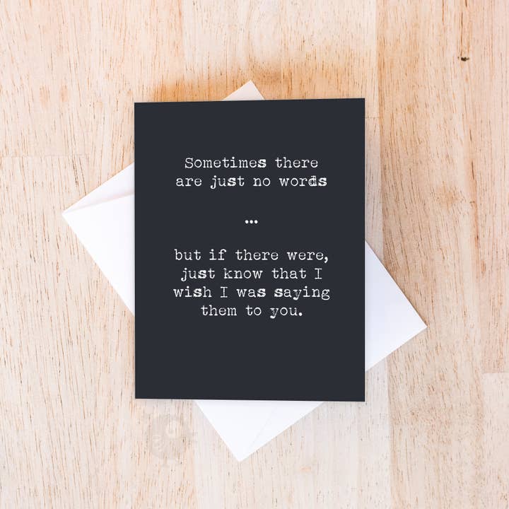 Sem Palavras | Cartão de Simpatia & Condolências por atacado de Good on Paper