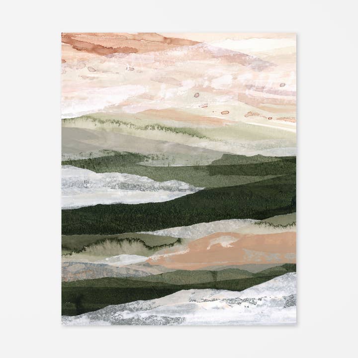 "Emerald Mountain" A Vertical Print by Lara Eckerman for wholesale by Lara Eckerman Art