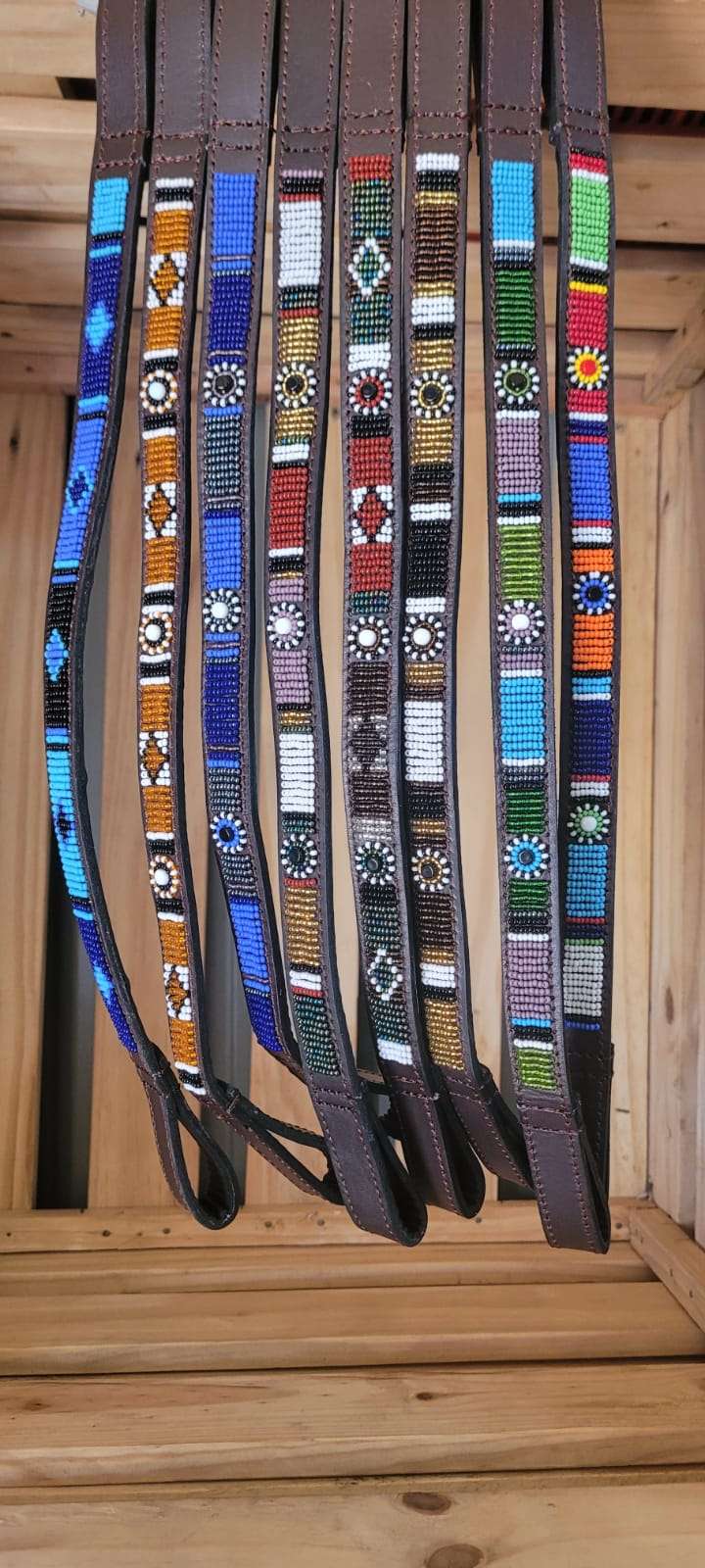 MAASAI CHIEF - Wholesale Pet Collar - Cat/Dog - Beaded Leather  Horse browband1