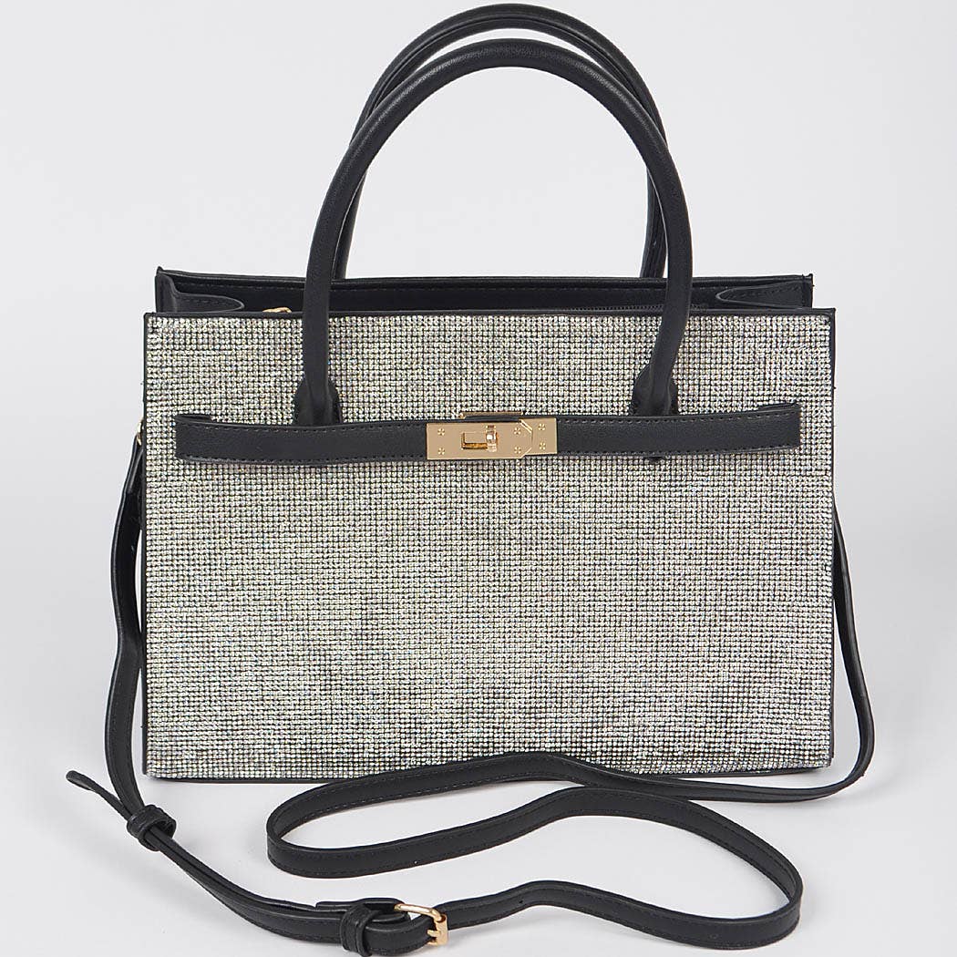 3AM BY H&D ACCESSORIES - Wholesale Top Handle Bag - Women's - Rhinestone Top Handle Satchel Bag9