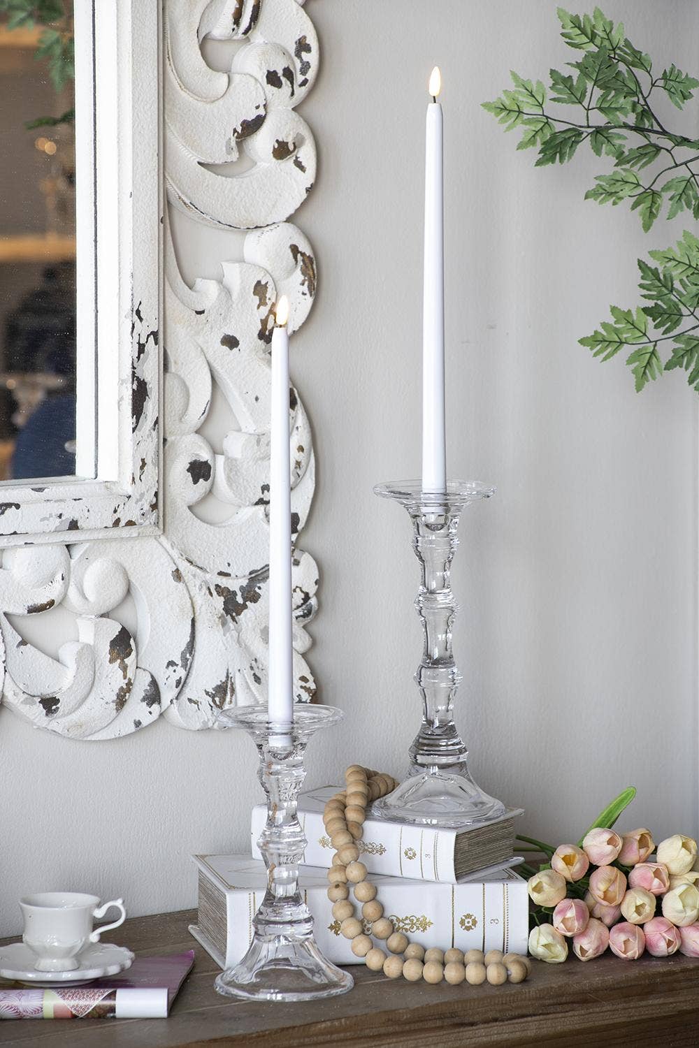 A&B Home Group Inc. - Wholesale Flameless Candle - S/2 15"H LED White LED Taper Candles with Remote Timer8