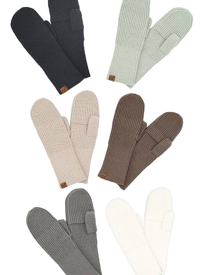 C.C Convertible Mitten with Open Slit Winter Glove for wholesale by Hana