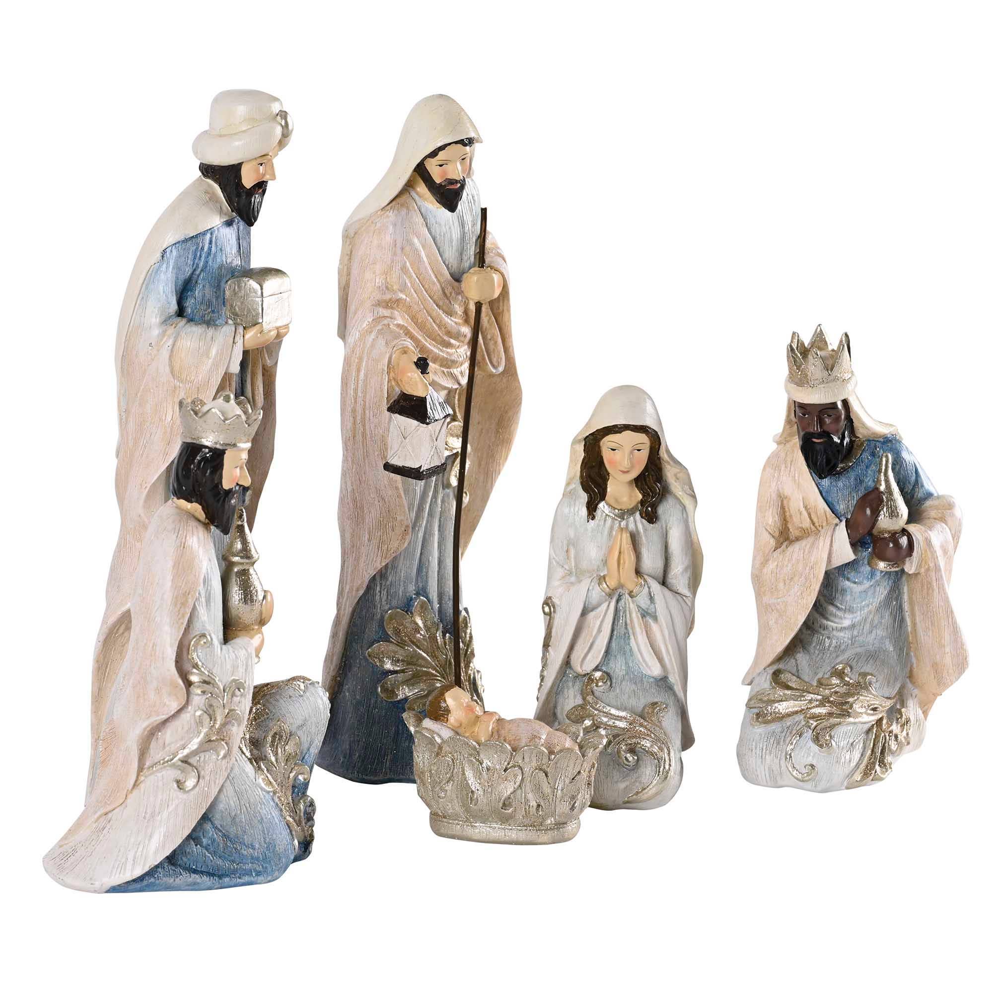 Cottage Garden - Wholesale Nativity Scene Decor - Nativity Holy Family Wisemen Gifts 9.75H3