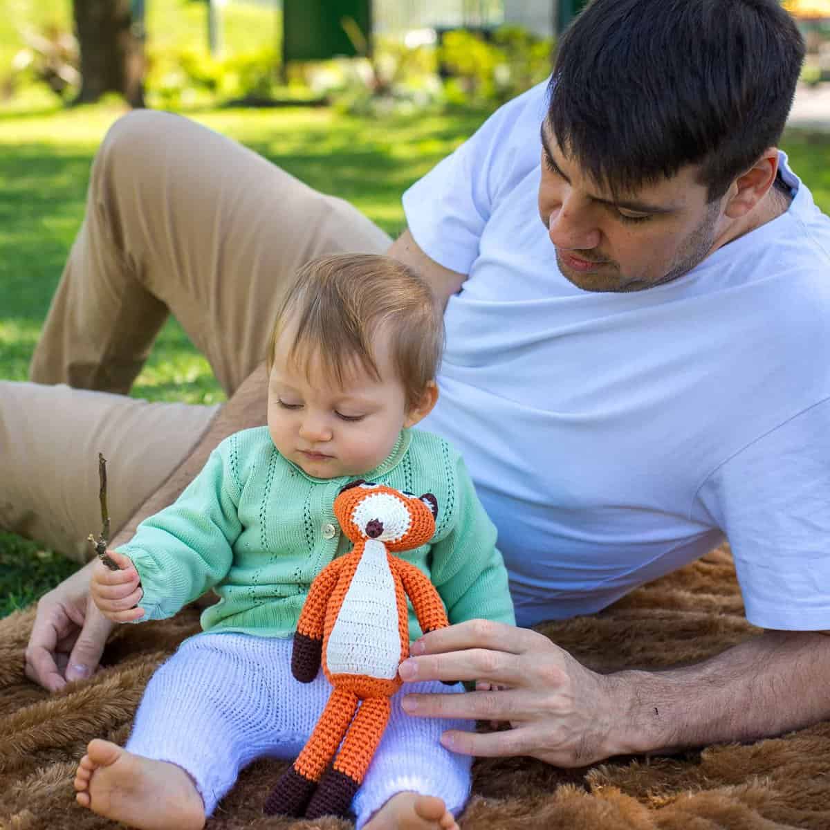 SindiBaba - Wholesale Stuffed/Plush Toy - Kids & Baby - Crocheted cuddly toy fox FRED (organic)3