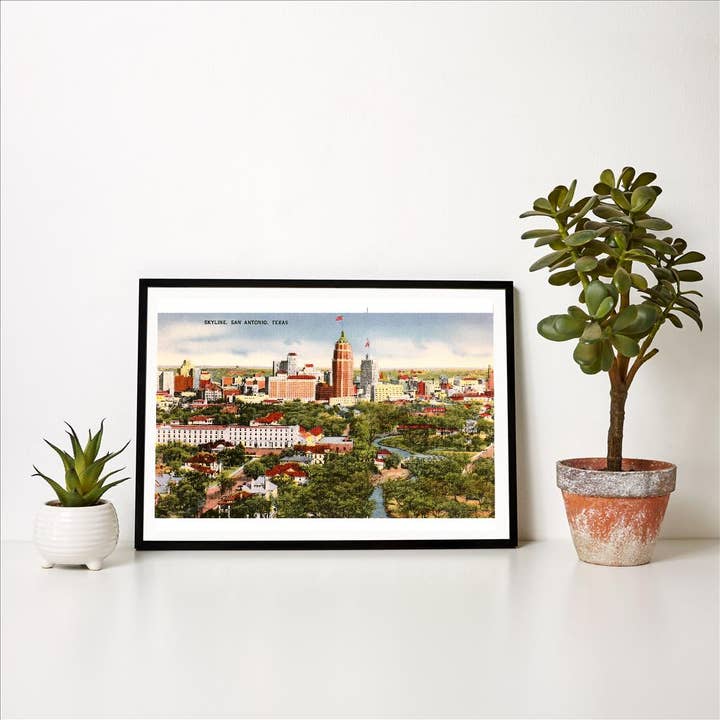 Found Image Press - Wholesale Art Print - Art Print TX-304 Skyline, San Antonio, Texas1