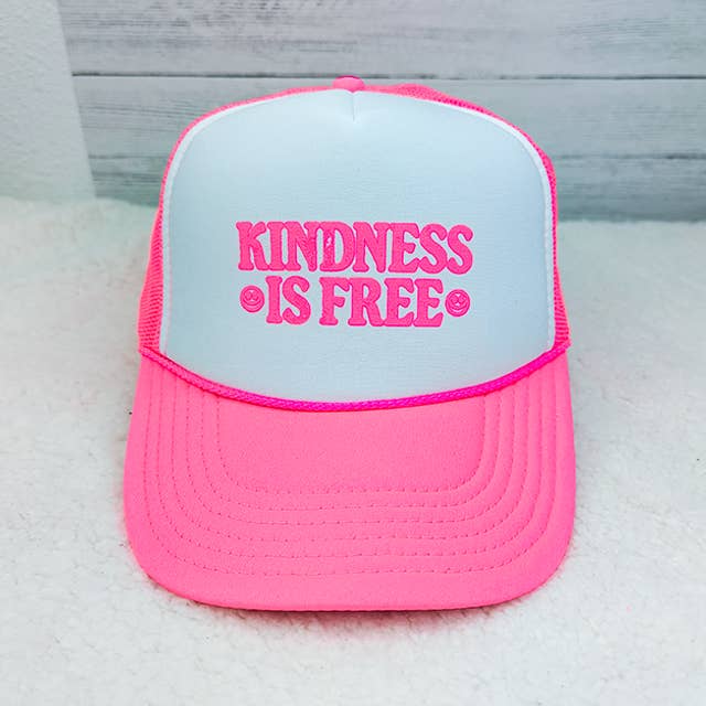 Trendy Transfers – wholesale Sublimation transfer – Neon Kindness Is Free Hat/Pocket Screen Print Heat Transfer
