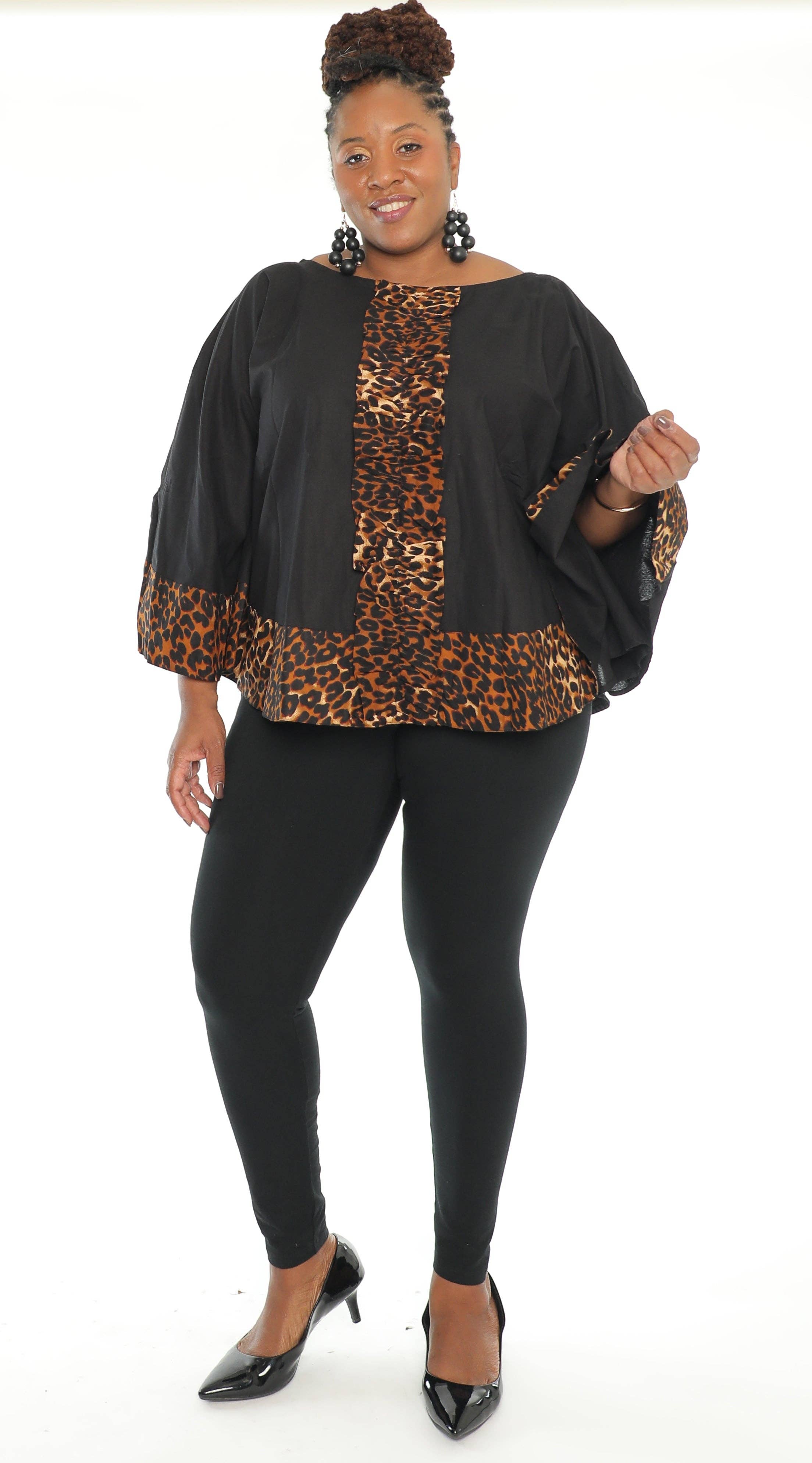 KaraChic – wholesale Tunic – Women’s – Women's African Print Poncho Style Tunic Top 100% Wax Cotton4