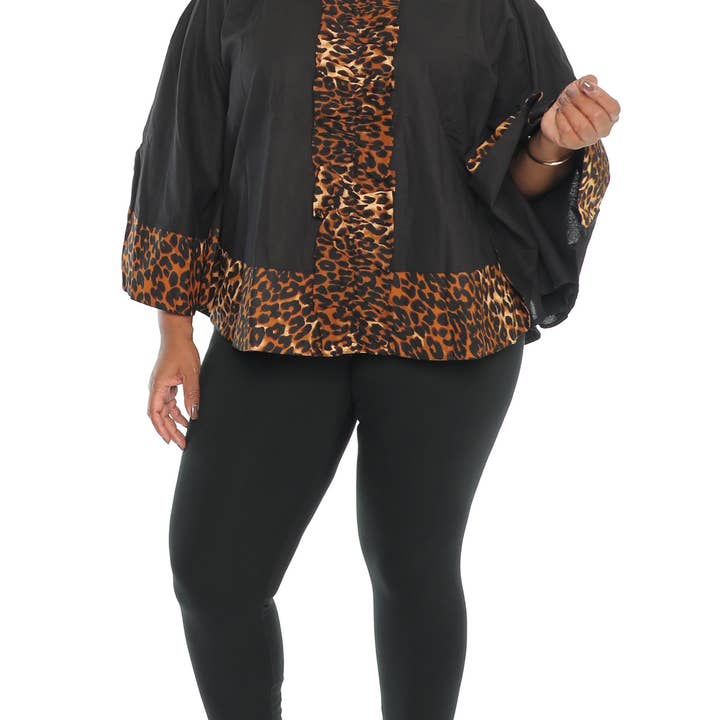 KaraChic – wholesale Tunic – Women’s – Women's African Print Poncho Style Tunic Top 100% Wax Cotton4