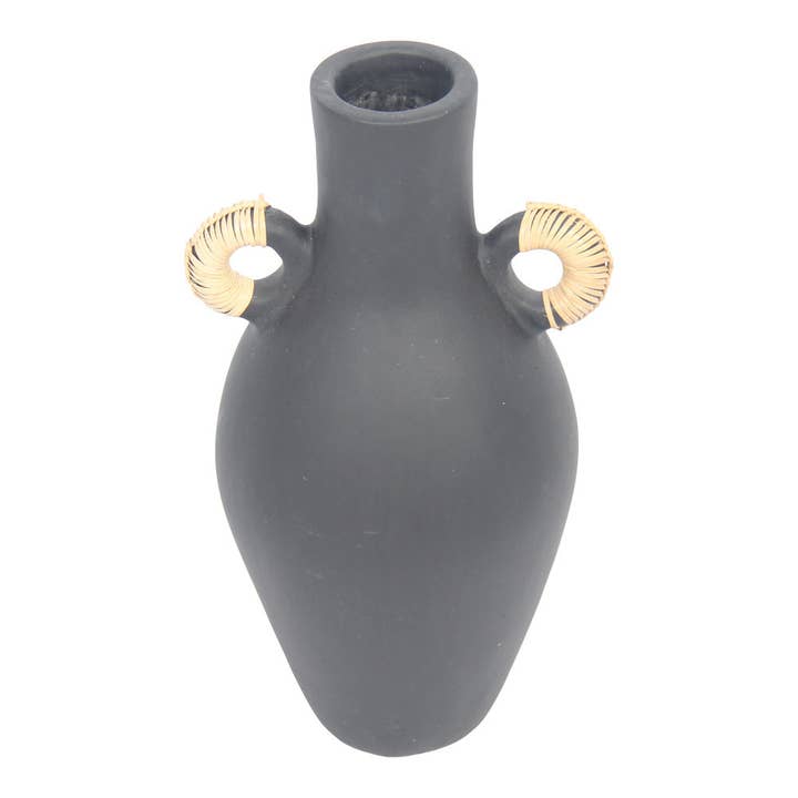 Vase Nadia Kurven schwarz für den Großhandel von EARTHWARE