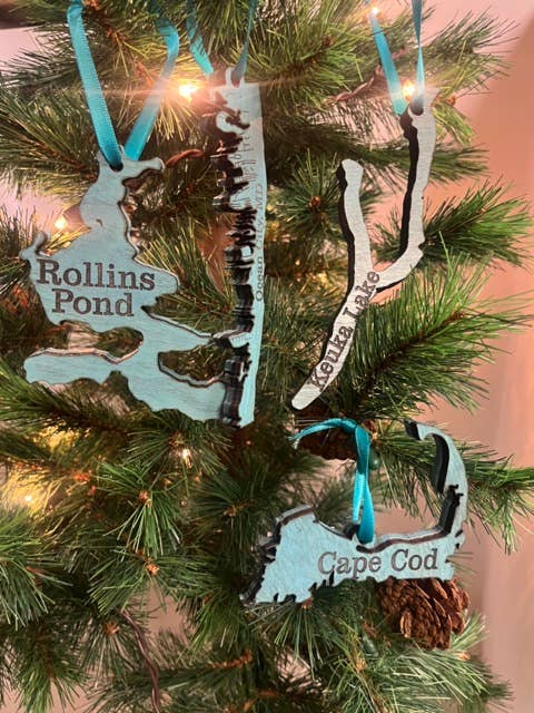 Custom Lake, River, Island Ornament for wholesale by Room To Improve