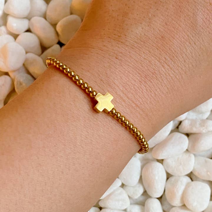 Ellison+Young - Wholesale Charm/Dangle Bracelet - So Very Blessed Cross Bracelet