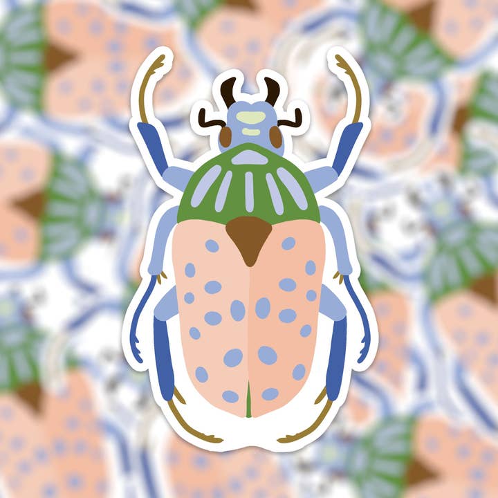 Vinyl sticker beetle for wholesale by Muchable