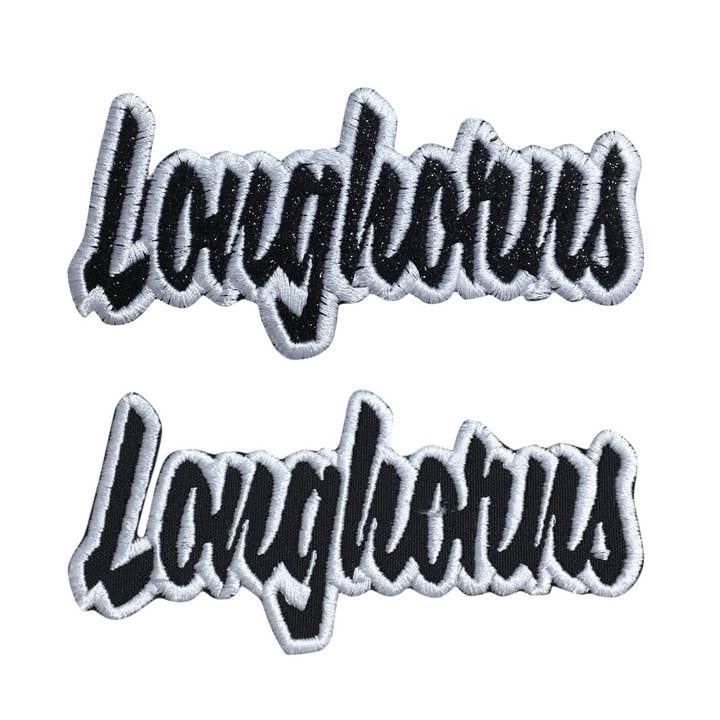 CUSTOM: Longhorns, Mascots, Names, Embroidered Iron on Patch for wholesale by Wholesale Applique