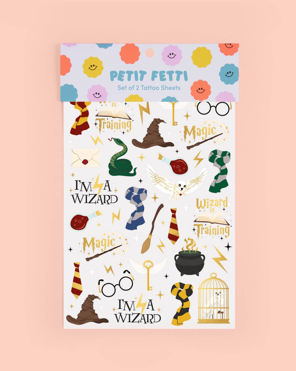 xo, Fetti - Wholesale Temporary Tattoo - Wizard Tats - 56 temporary tattoos, kids party, Harry Potter0