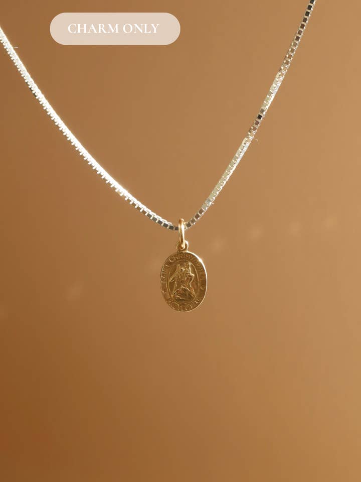 ST. CHRISTOPHER CHARM- GOLD FILLED for wholesale by Katie Waltman Jewelry