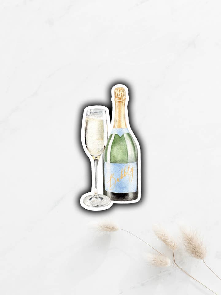 Champagne Sticker for wholesale by Tammy Speed Design