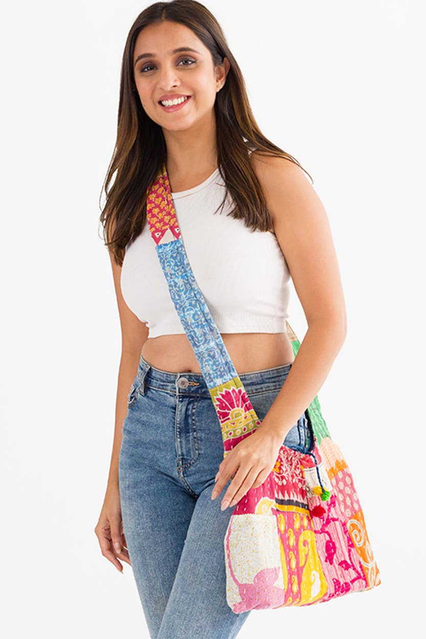 Sevya Handmade - Vente Sac à bandoulière – femme - Sac Kantha Jhola8