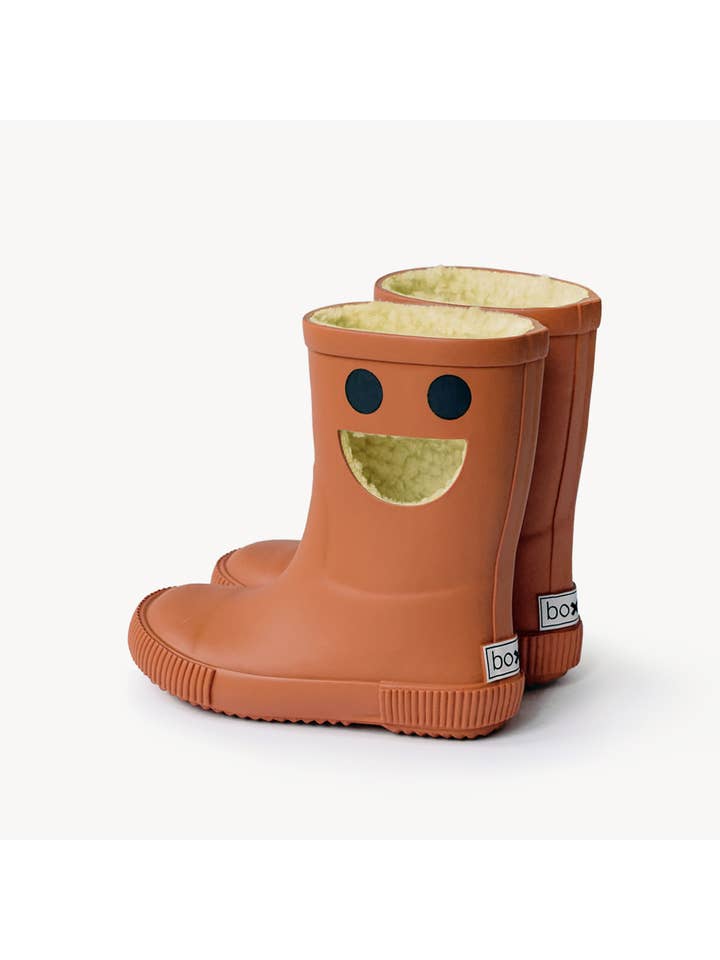 BOXBO - Wholesale Rain Boots - Kids - WISTITI Kids Rain Boots, Thermal, Eco Rubber -Brown