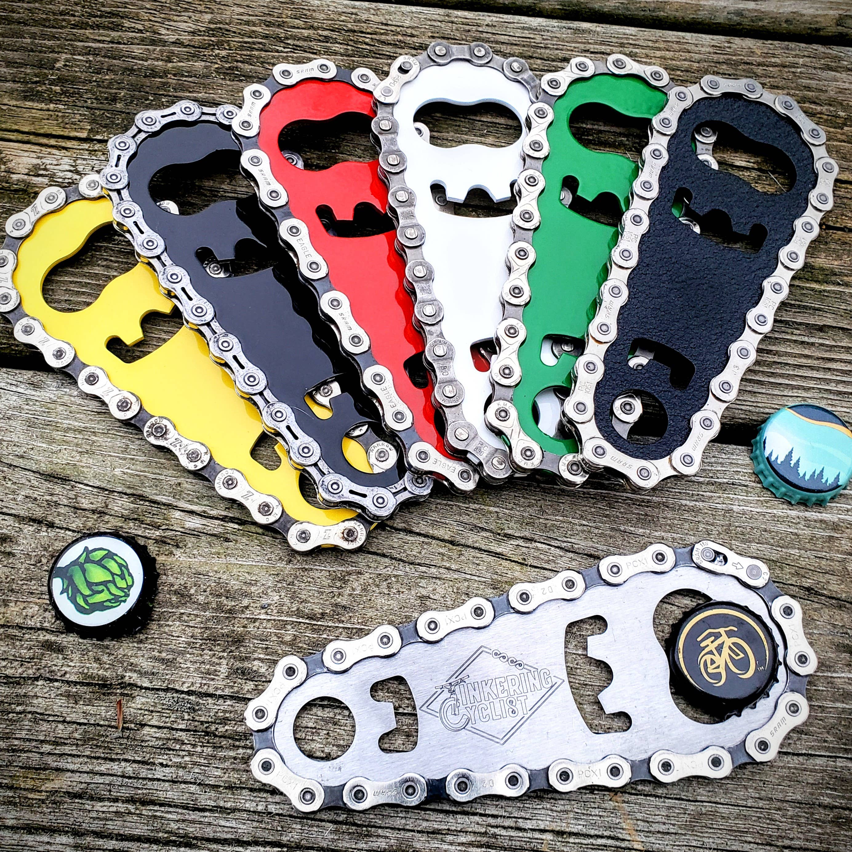 Tinkering Cyclist - Wholesale Bottle/Wine Opener - Upcycled Bike Chain Barware Bottle Opener5