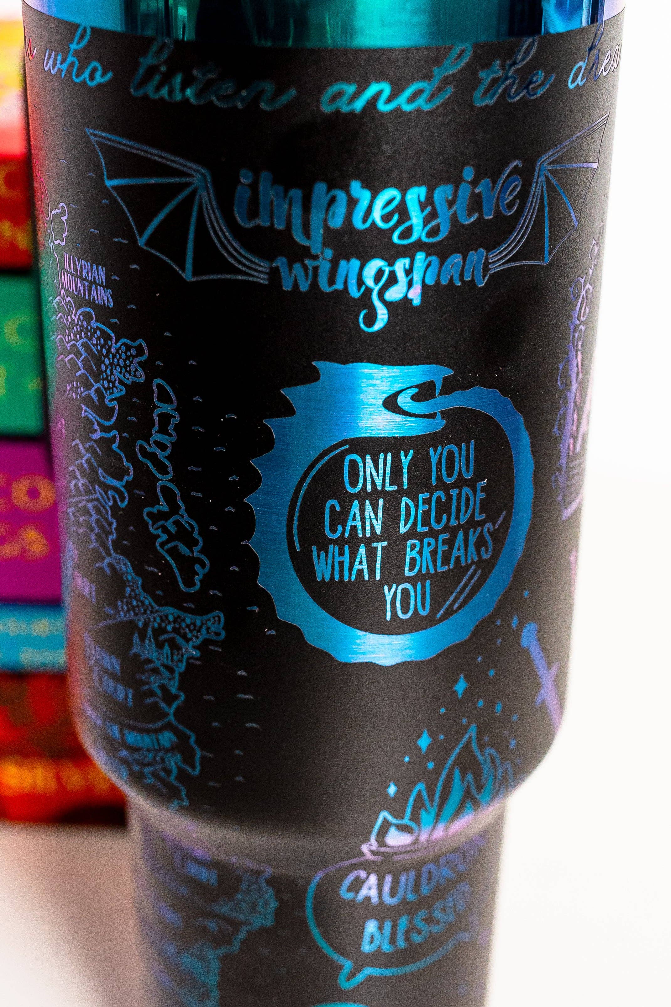 zoo&roo - Venta al por mayor Vaso termo - Vaso grabado ACOTAR de 40 oz con licencia oficial de libro8