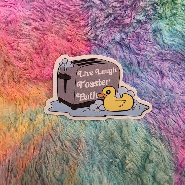 Live Laugh Toaster Bath Sticker for wholesale by Destructogirl