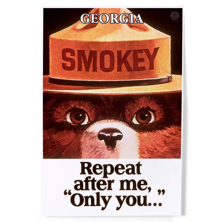 ART PRINTS Blue Ridge, Georgia Vintage Smokey Repeat for wholesale by Lantern Press